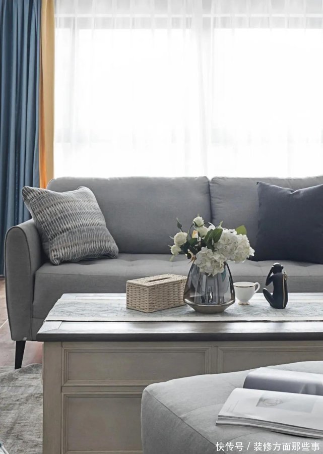 客厅|138平美式风三居室,田园风格的客厅是宽阔而富有前史气味