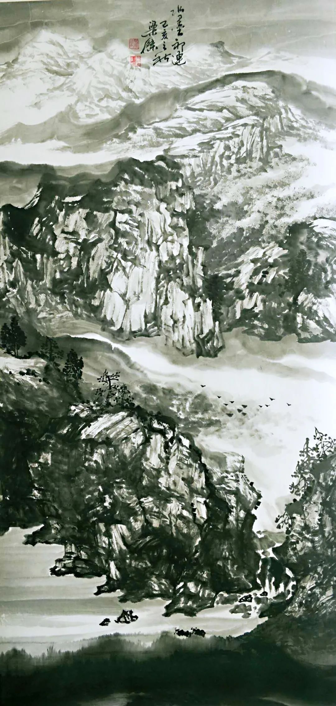 甘肃省@名家风采——梁杰 · 山水作品画鉴赏