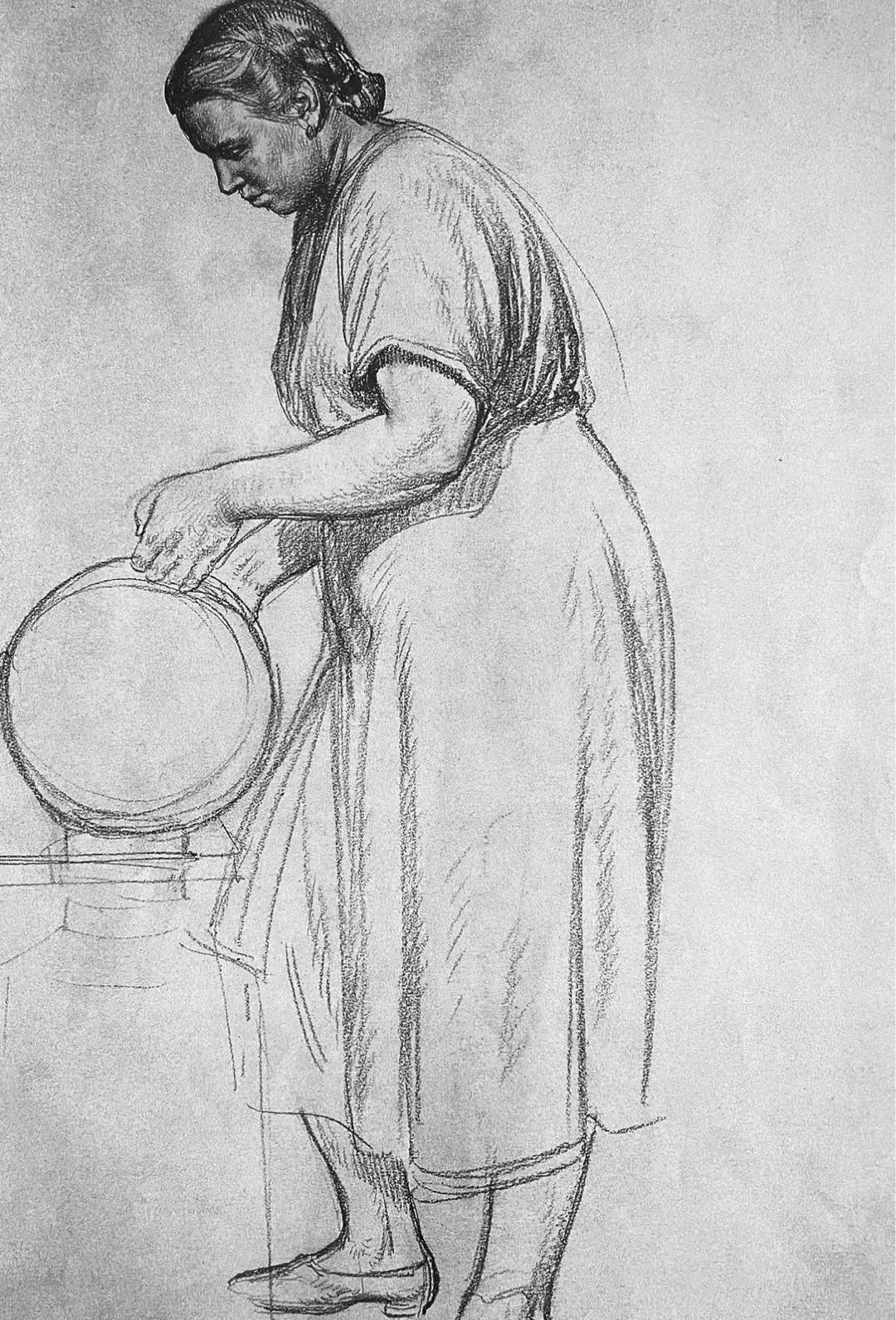 康斯坦丁$苏里科夫美术学院教授尼康. 索罗明速写作品