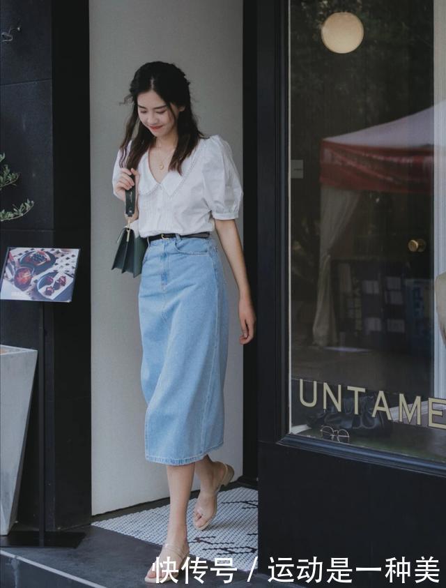 蓝色裙装清凉温柔又舒适,最后一款适合在孕期穿,谁穿谁好看