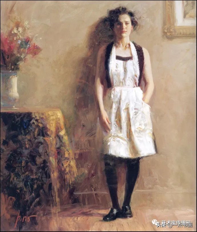 油画!皮诺德埃尼的油画人物,色彩斑斓,动静结合,光彩照人