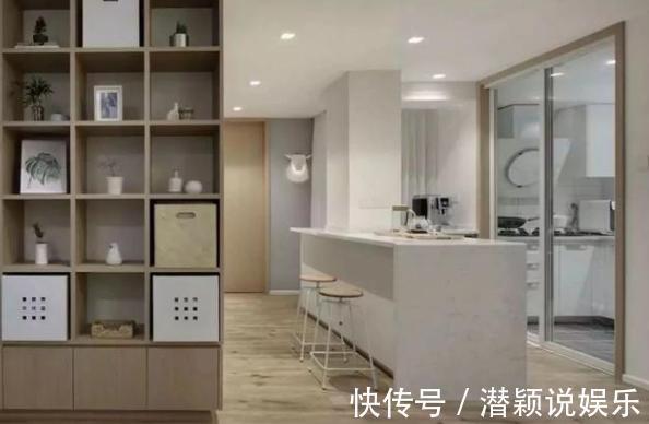 装饰|84㎡日式温馨时尚空间L型书架式电视墙，颜值高又可当收纳