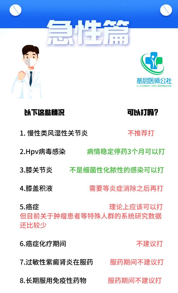 接种|最新版新冠疫苗接种禁忌！