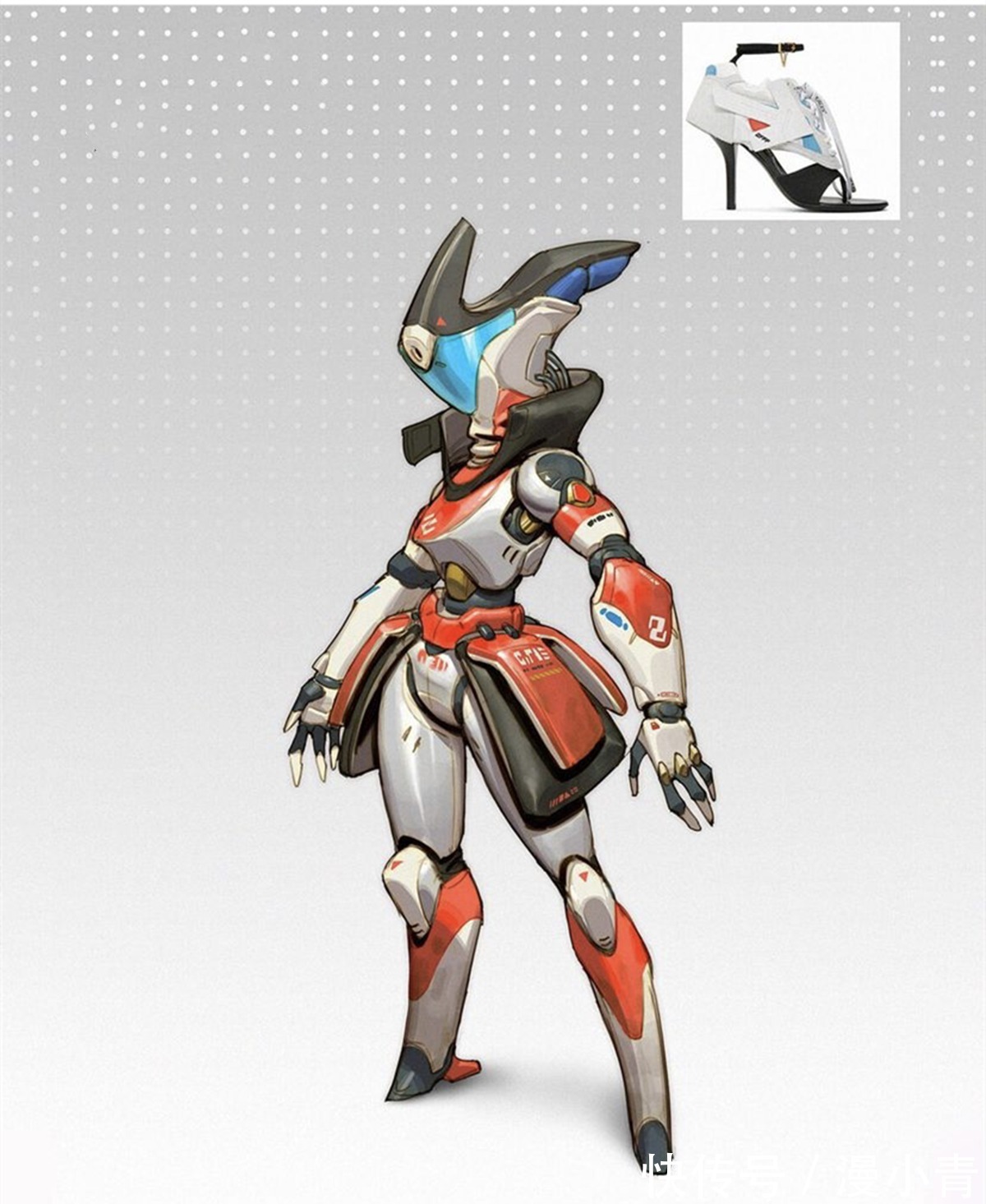 画师|当运动鞋化身二次元形象,机械与运动的融合,鞋子自己也能行走