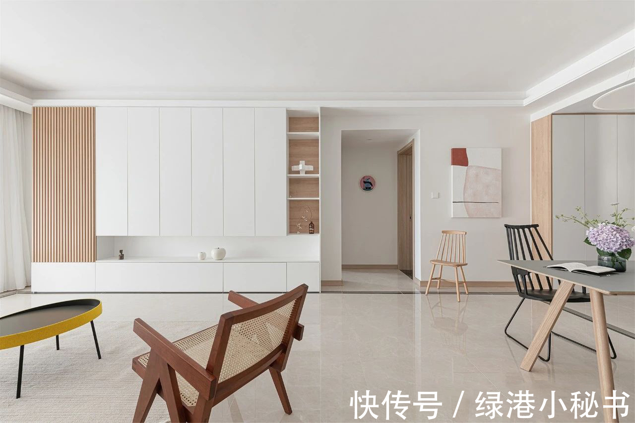 原木|装修案例欣赏:回归本质,120平现代风格打造静怡之家!