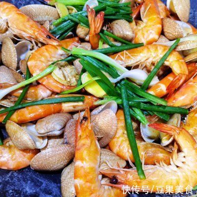 菜式|盐焗海鲜 3分钟菜式