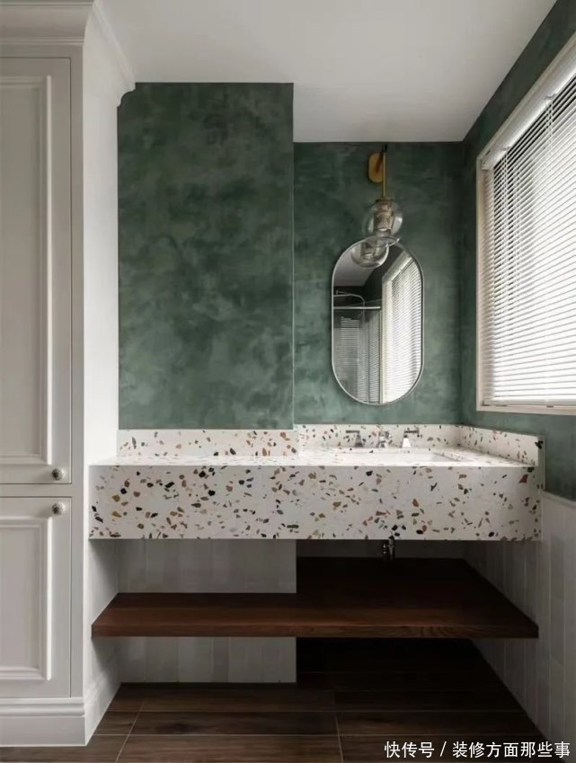 卫生间|看腻了日式北欧,来看看她家113㎡脏橘+墨绿的东南亚风吧