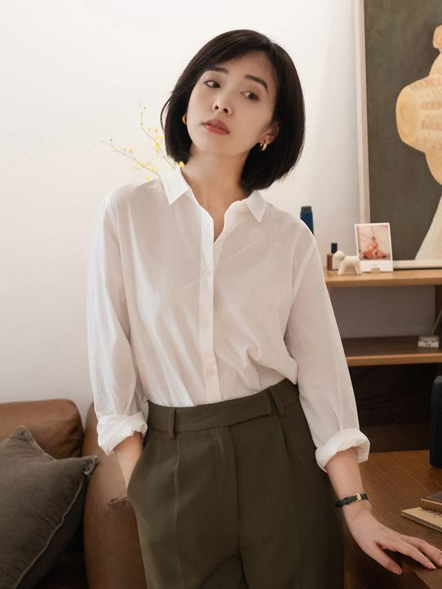 搭配|“上班”穿什么衬衫好看?波点衬衫、蓝色衬衫搭配指南,高级洋气
