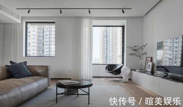 山景|164平极简主义四居室,开放式设计山景融景很有开阔感