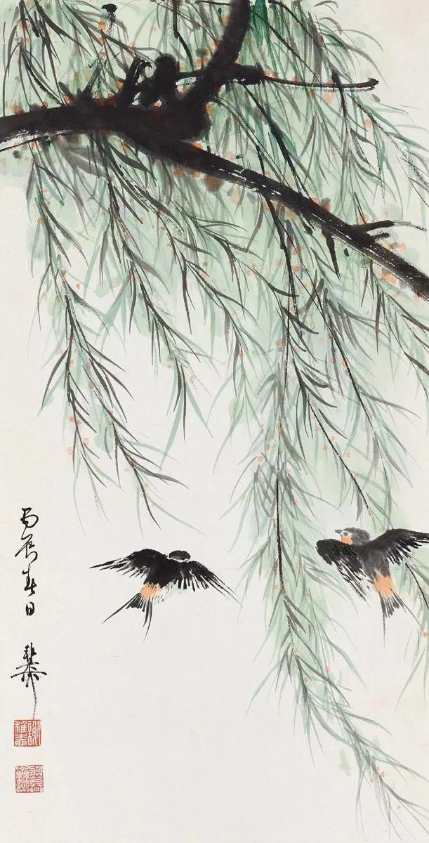 轻风|十位大师画柳，婀娜多姿，轻风拂面！