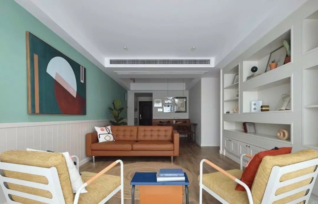 柜子|109㎡现代欧式混搭风,清新时尚又轻奢,小复古