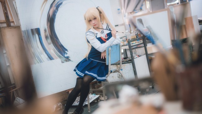 作画|cos:认真作画的英梨梨,被努力吸引到