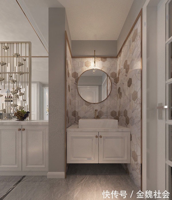 餐厅|四口之家的现代轻奢风装修,餐厅是家里面的亮点,入户感觉很惊艳