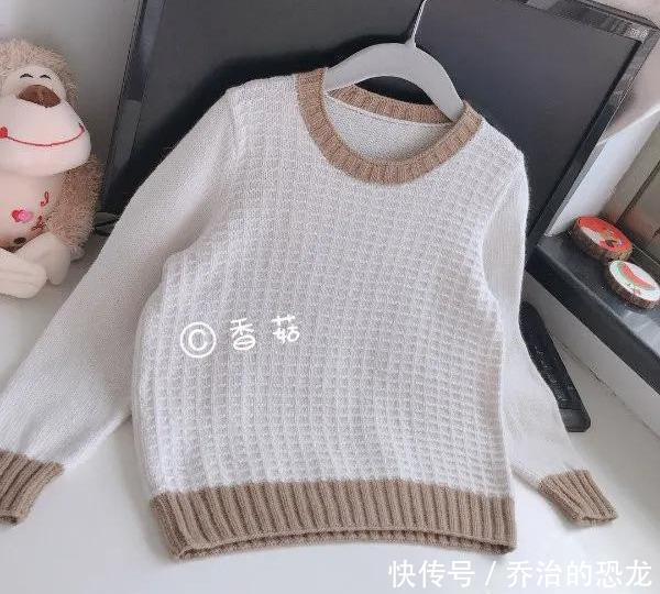 织毛衣超简小格子儿童羊绒打底毛衣(有编织图