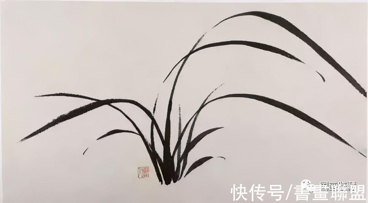 兰叶@国画兰花绘画技法，怎样画兰，兰与竹的组合画法教程