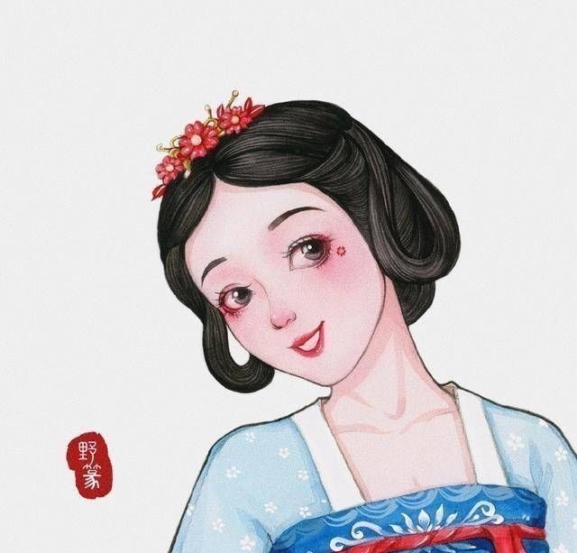 白雪公主|迪士尼公主穿上汉服,艾莎公主超帅气,白雪公主可爱又俏皮