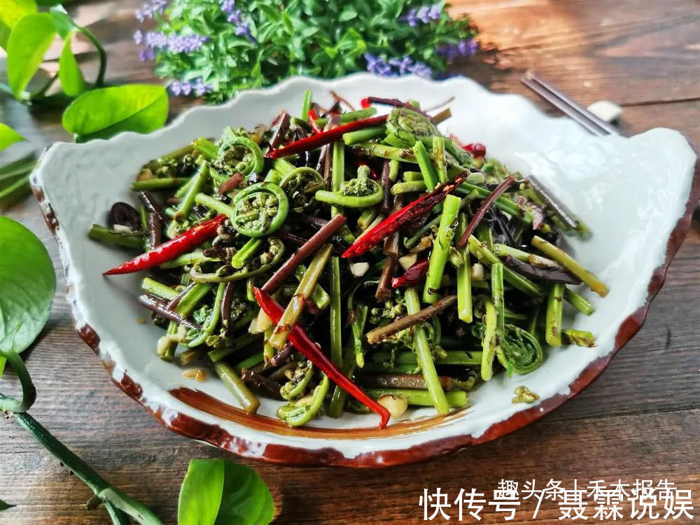 凉拌|这野菜表面全是毛，一长就是一丛，4月正值采摘季，凉拌脆嫩可口