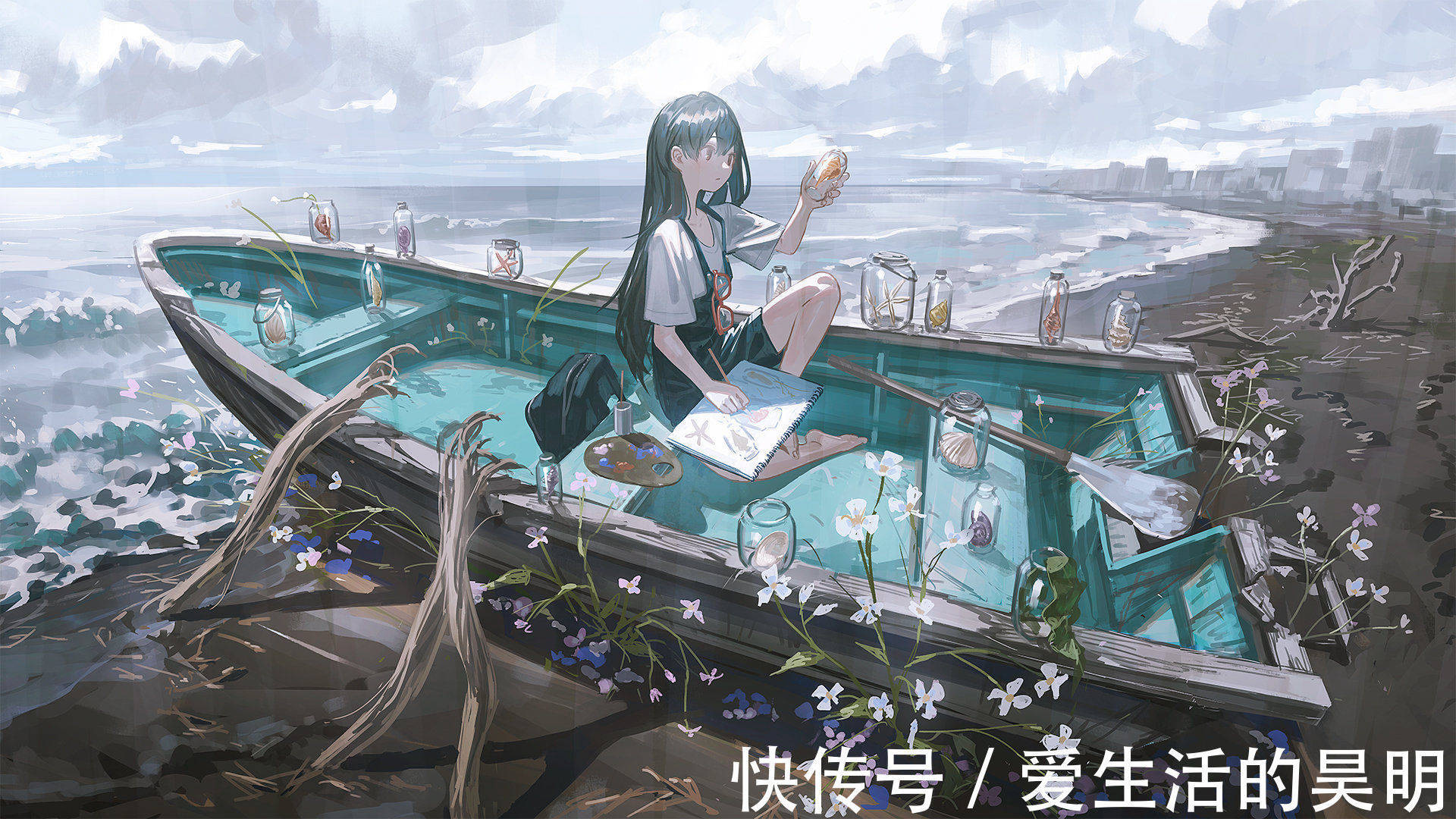 插画|故事感爆棚的动漫人物插画,画面很通透,氛围极佳