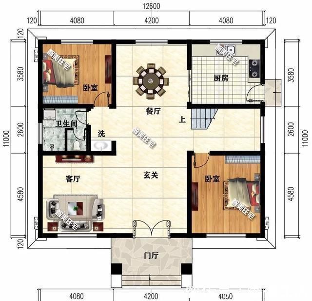 外墙面|25万左右盖二层小别墅,这两款户型都可以,美观方正施工易
