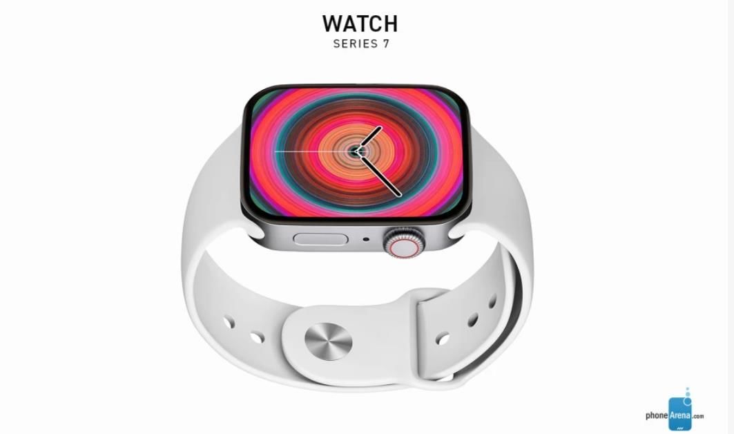 直角|外媒曝光第七代Apple Watch概念渲染图：屏幕更大、直角边设计