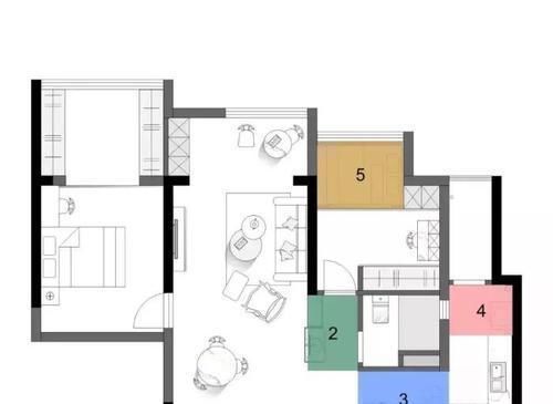 卧室|50平的小户型，老公硬在客厅隔出1间房，完工后大家都夸聪明