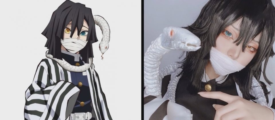 阿柒|鬼灭之刃COS:祢豆子惹人怜爱,伊之助肌肉感十足,漫迷们裂开了