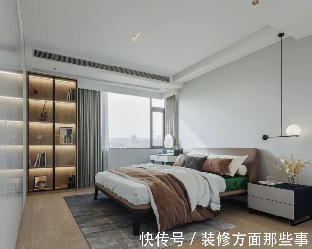 书柜|133平三居室不做电视墙,改做定制书柜,拉升生活品质!