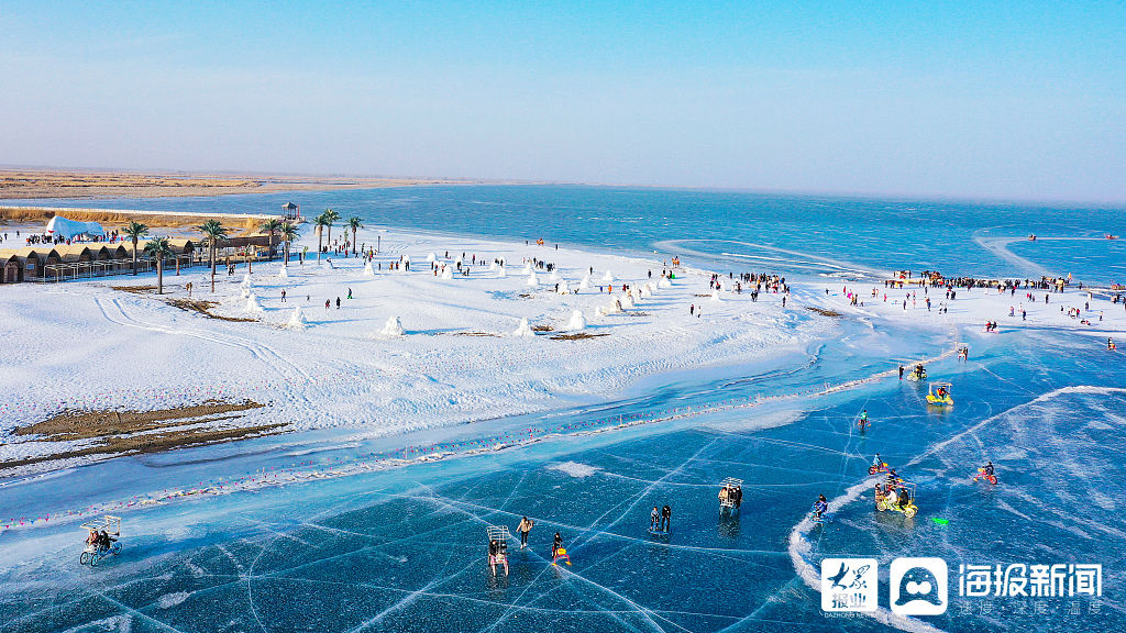 中年|新疆博州：游客前往博斯腾湖度假期 赏冰玩雪迎新春