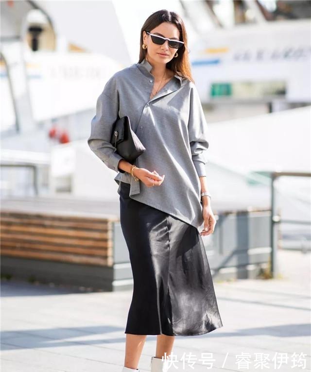 同色系|入冬别再用毛衣配大衣了,今年流行3条裙子,时髦又洋气