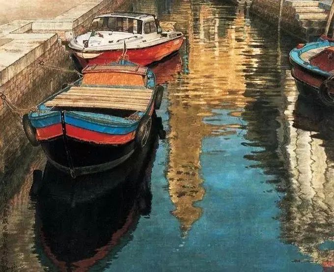 贺天健&吕吉人笔下的水韵江南,美在意境!