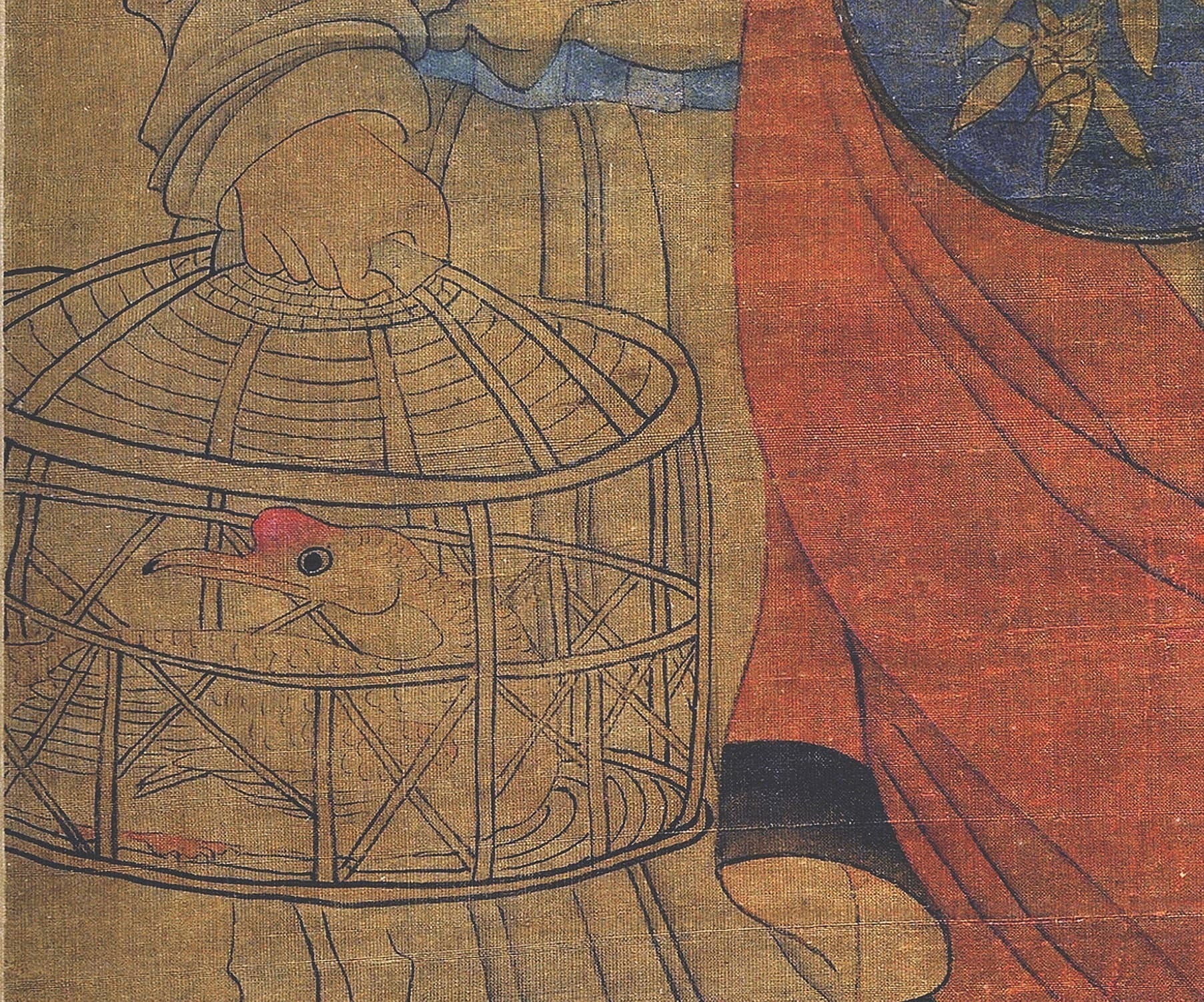 宁馨儿!『名画记』陈洪绶《羲之笼鹅图》,凝练沉着,高古脱俗