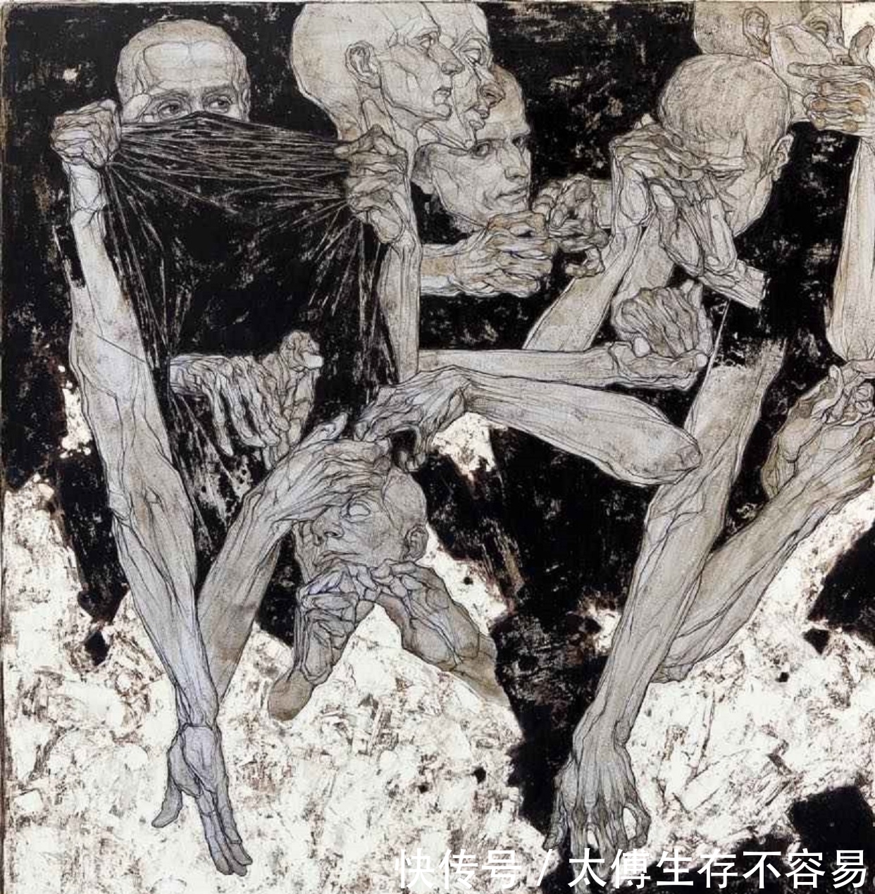 油画作品&扭曲的人体,无声的话语——萨拉津非比寻常的人体艺术