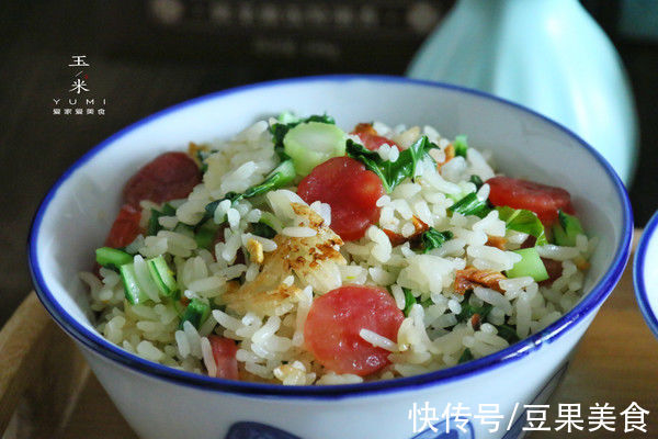 姬松茸腊肠菜饭