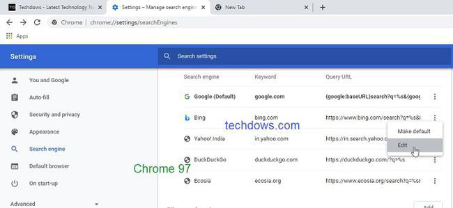 c谷歌 Chrome Canary 99 浏览器推出：删除默认搜索引擎功能回归