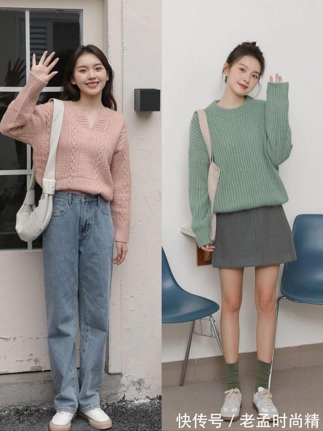 学院风 这3种毛衣的搭配风格,你更喜欢哪一种呢?