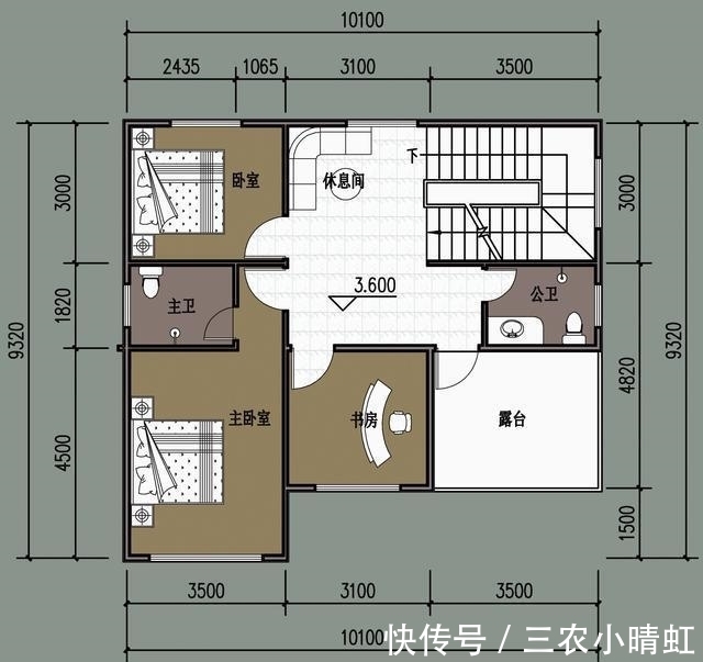 平面图|盖房子要有“样”，有面子，要省钱，这套10米面宽二层别墅做到了