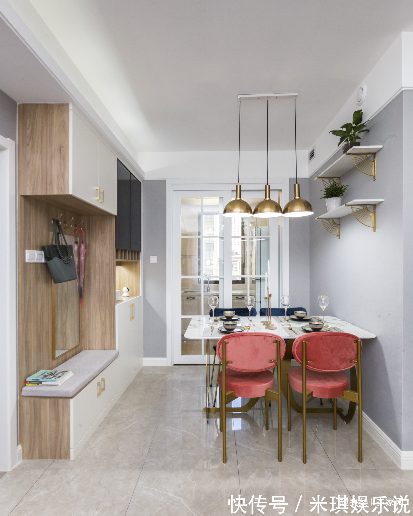 大理石|现代轻奢，蓝粉主色调搭配大理石，金属元素，深受现代人喜爱！