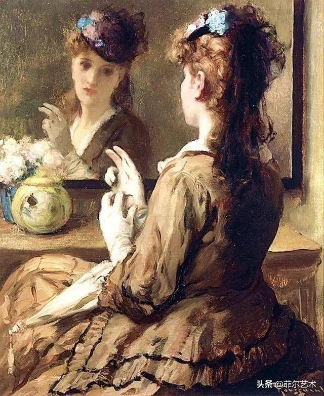 艺术家|艺术家弗尔南·图森特古典油画中的女人，精致高雅，飘逸风流