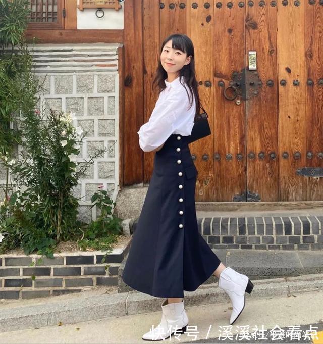 衬衫 + 短靴，秋天这么穿又A又撩！