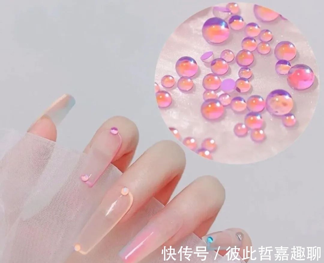 温柔|温柔纯欲的水滴美甲,显白又可爱,夏日风拉满!