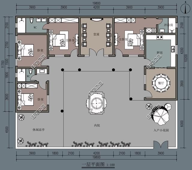 占地尺寸|农村建房没有堂屋，那还怎么住人8套带堂屋户型30万就能盖