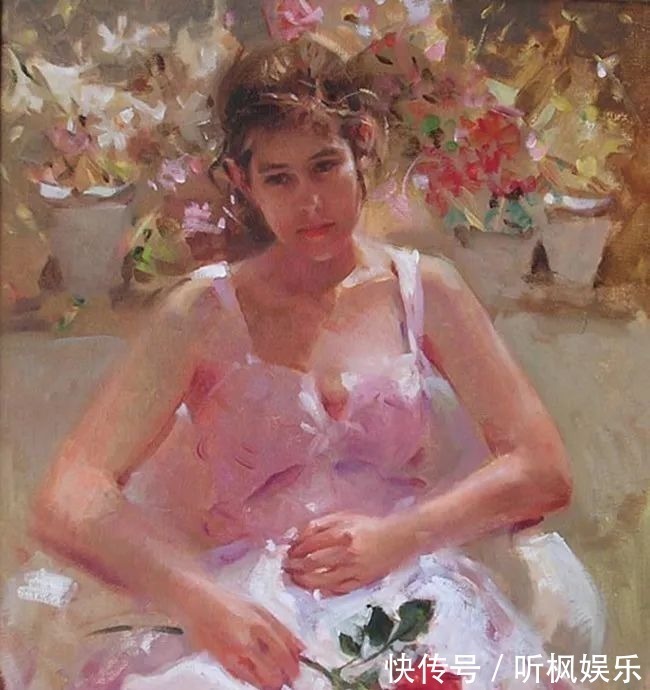 瓦伦西亚$西班牙艺术家尼迪亚笔下的女人,美得像花一样尽情地绽放