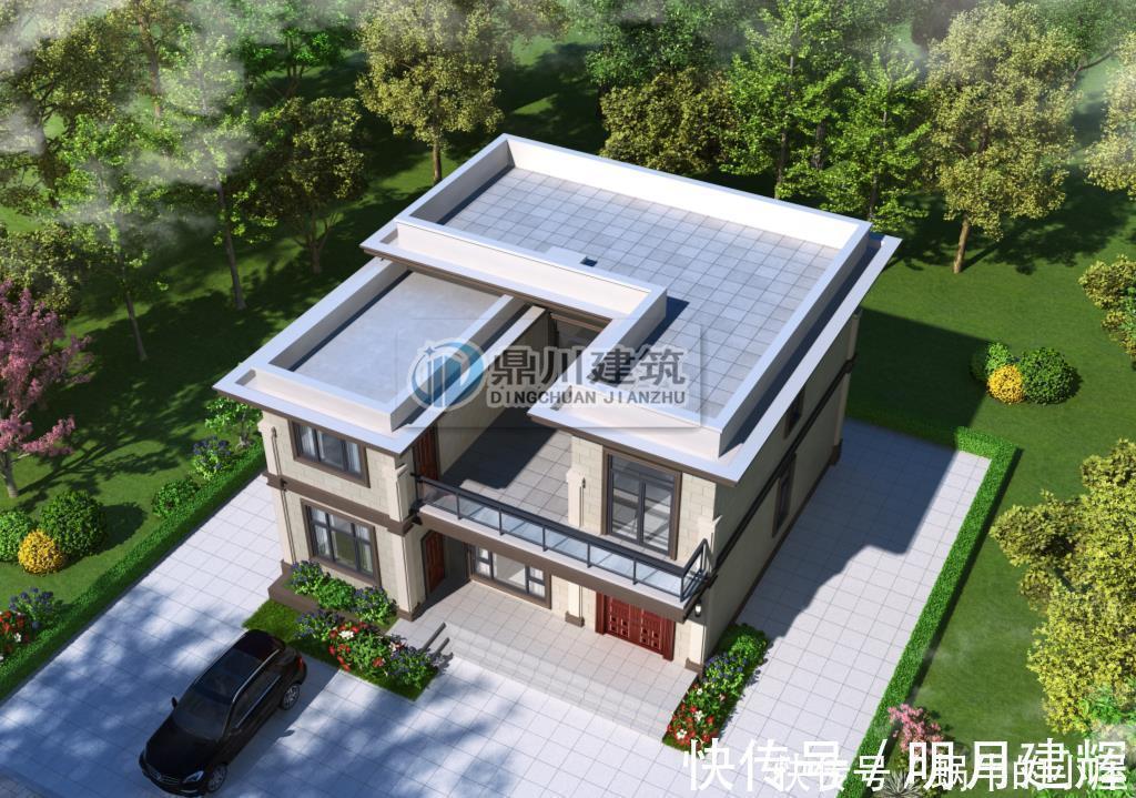 师傅|5款农村平屋顶别墅，施工简单，农村的师傅都会做