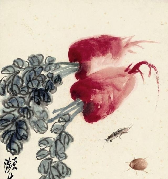 小虫子@齐白石的《无声画册》,2只虫子价值5000万,创造了大自然的律动