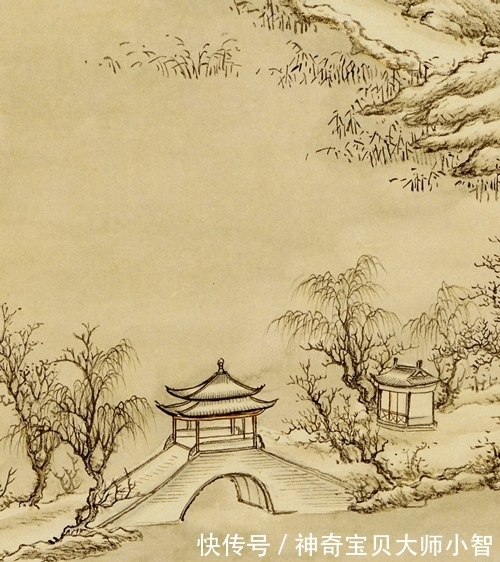 孤山|宫廷画风，实景山水，董邦达绘《断桥残雪》