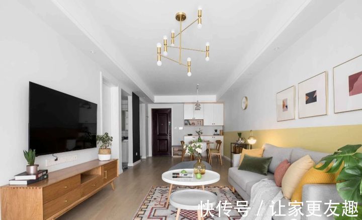 北欧风|92平方北欧风装修,甜甜的糖果般配色,轻松明亮