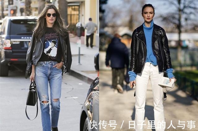 高跟鞋 机车夹克不仅可盐，还能穿出女人味，5种搭配思路让你美出高度！