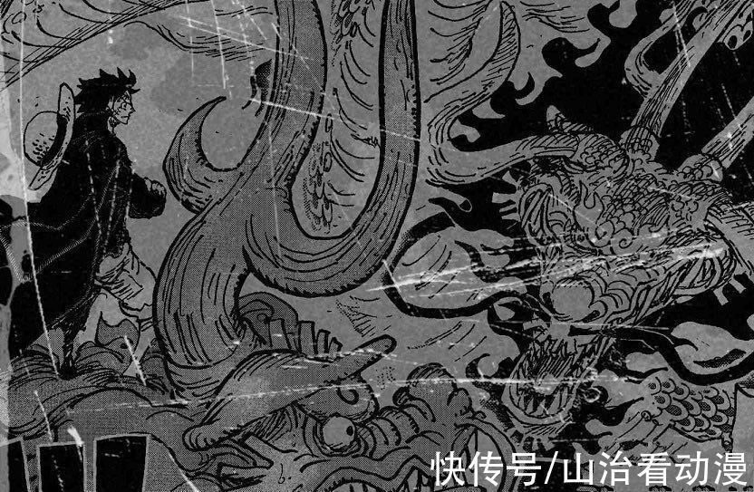 路飞|海贼王1025话情报:路飞开四档蛇人攻击凯多,桃之助是凯多儿子?