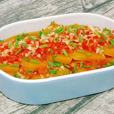 蒜蓉剁椒|剁椒蒸南瓜