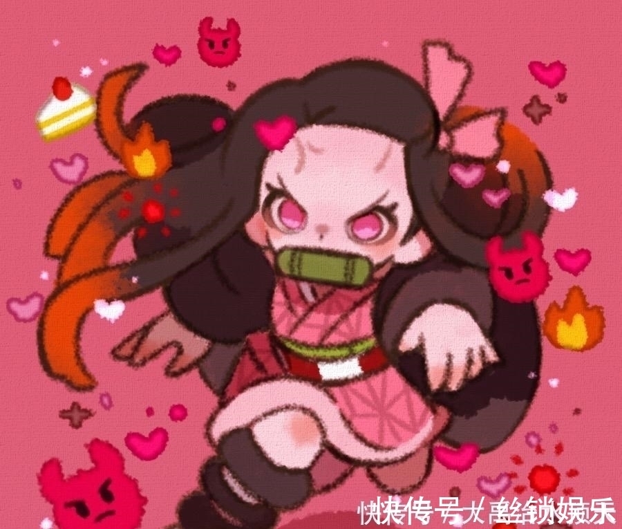 sug萌酷版《鬼灭之刃》,祢豆子可爱值拉满,蝴蝶忍的小表情亮了